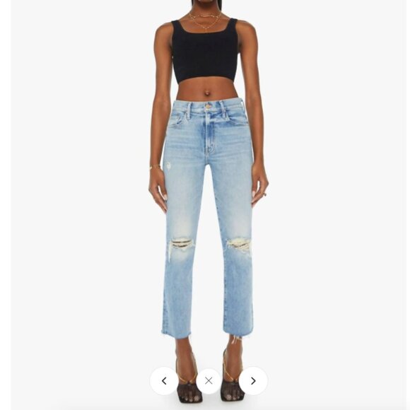 Mother Insider Flood Fray Jean In Peak A Boo 26 - Picture 1 of 15